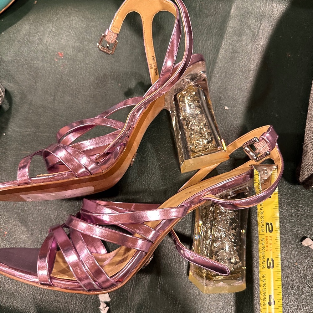Unique strappy fun heeled sandal